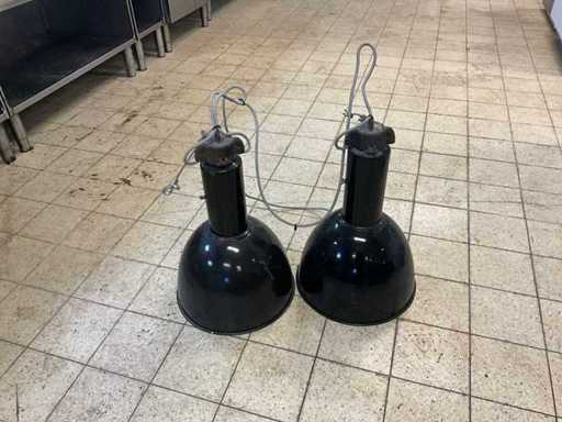 11604A Emaille hanglampen (2x)