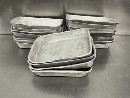 Batch of aluminum bins