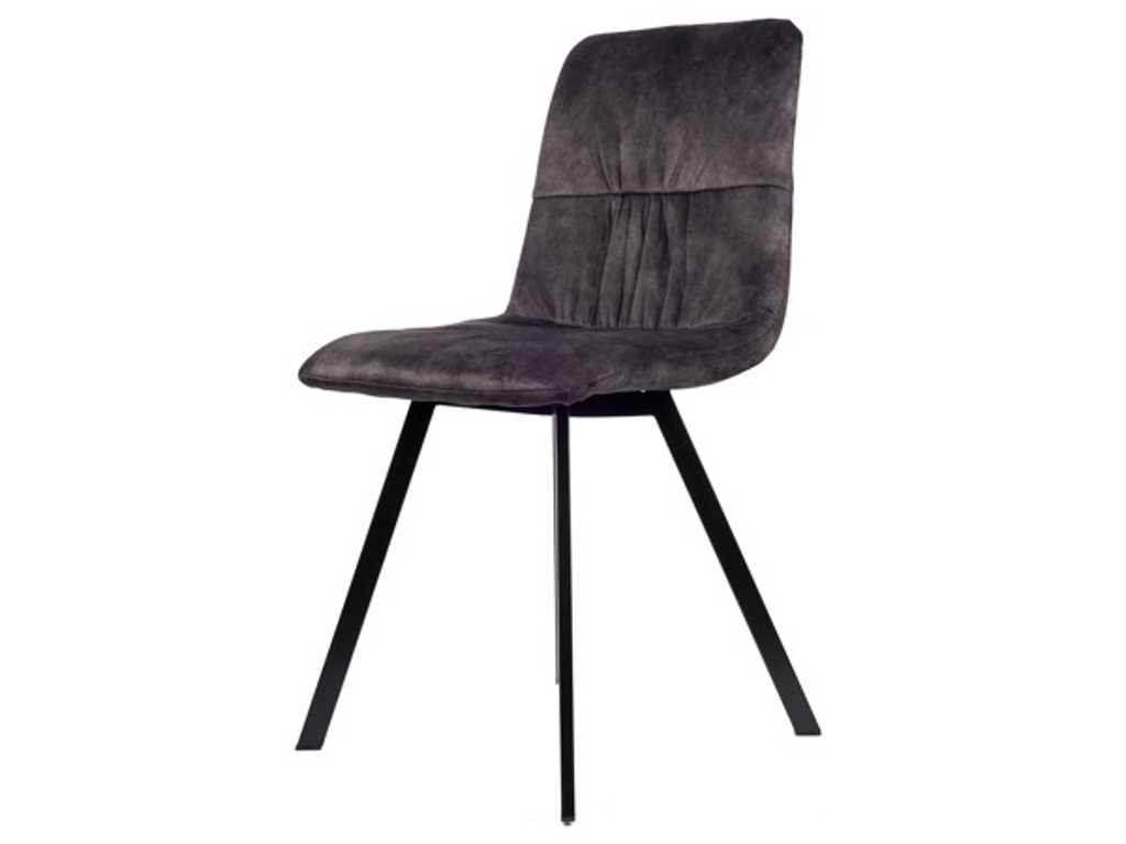 6x Design dining chair anthracite velvet hdc21