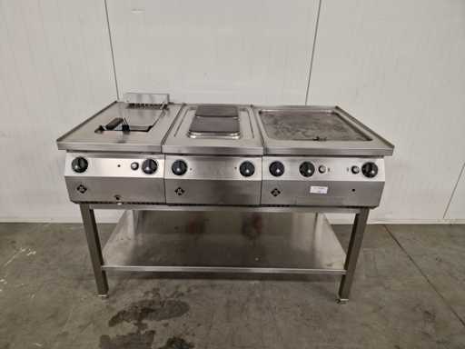 MKN - Kooklijn - Fornuis 2-pits / Friteuse / Bakplaat - 400V