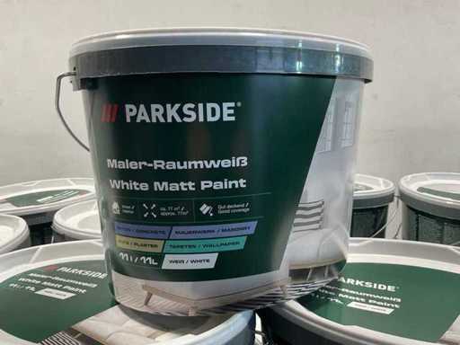 Matte wall and ceiling paint - 11 liters - white (10x)