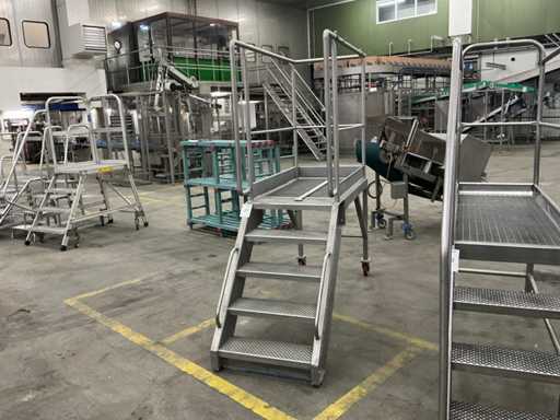 Stainless steel landing staircase