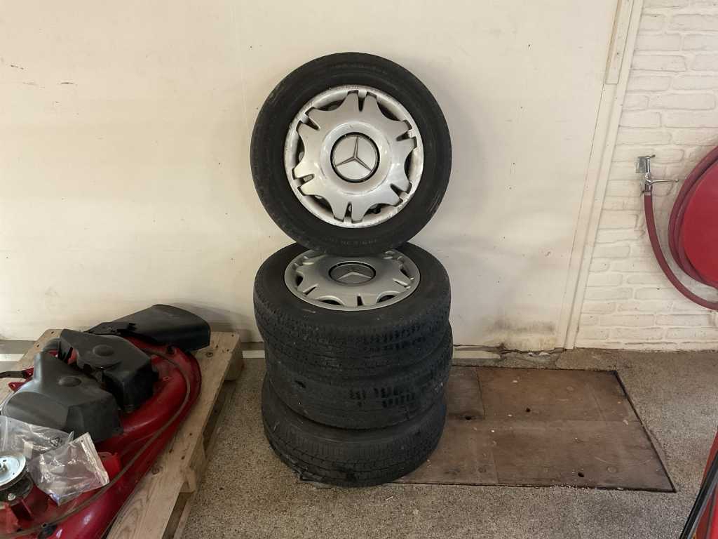 Car tire on rim (4x)