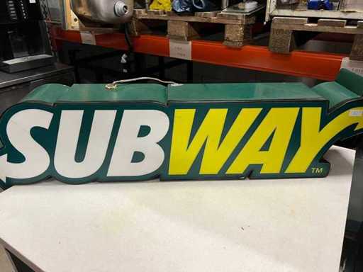Panneau néon du métro 123cm
