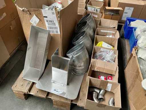 Batch of ventilation, air duct and installation materials
