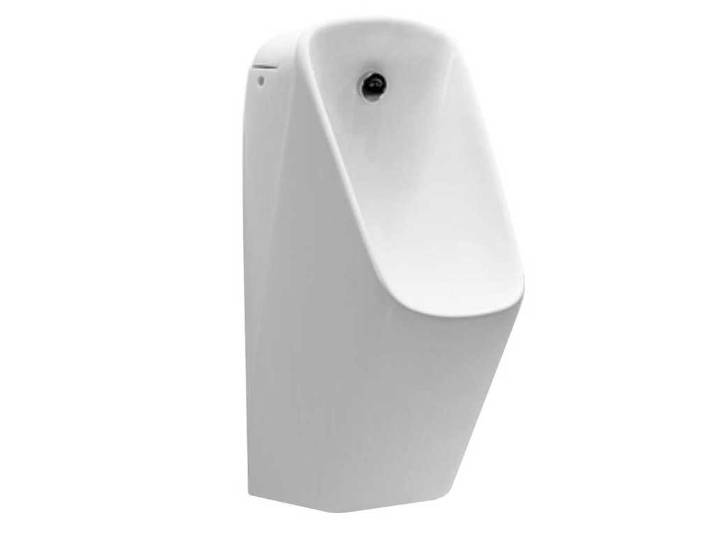 Urinal mit automatischer Spülung glänzend weiß