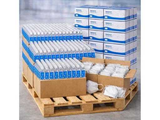 Palette 2000 gel hydroalcoolique format de poche 100 ml plus 3000 masques de protection