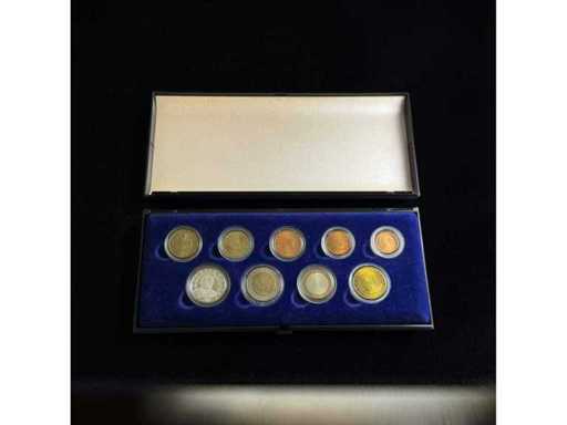 Vatikan Euro Kursmünzensatz 2005 Papst Johannes Paul II Silbermedaille Etui Gratis EU-Versand