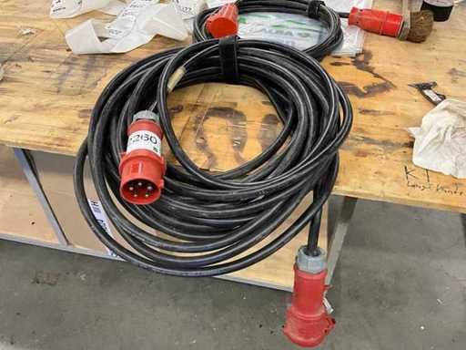25m CEE32A Kraftstromkabel Gummileitung hochwertig 5x6mm2