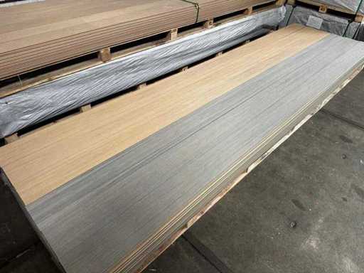 102x tavola composita solida in quercia/grigio chiaro 400x18x2 cm - 75,5 m2 - co-estrusione