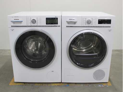 Siemens iQ800 i-Dos iSensoric WiFi Washing Machine & Siemens iQ700 iSensoric selfCleaning condenser Dryer