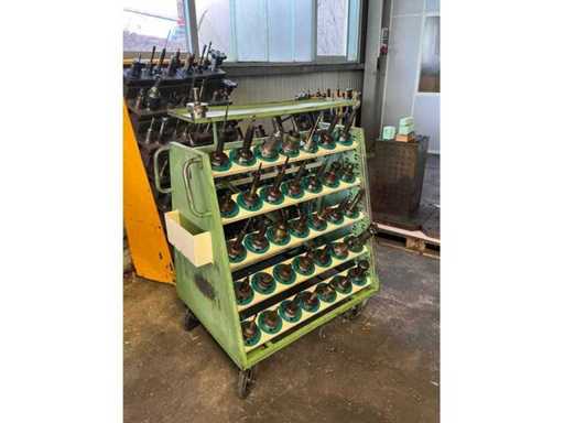 Uchwyty na narzędzia HSK 80 z wózkiem transportowym (70x)