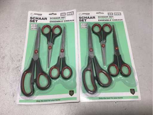 Scissors set 3 pieces (2x)