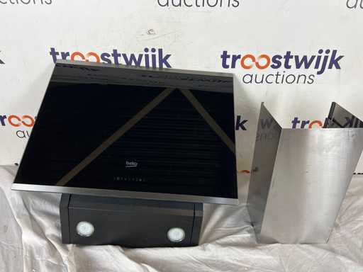 Beko HCA63640BH Saughaube 632 m³/Stunde Wandmontage Schwarz, Edelstahl A