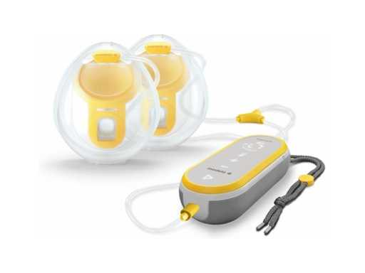 Medela Freestyle Hands-Free borstkolf – Dubbele elektrische handsfree borstkolf – Draagbaar - Transparant/Geel