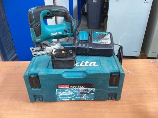 Makita DJV182 Scie sauteuse Incl. Batterie + Chargeur de batterie DC18RC + Boîtier