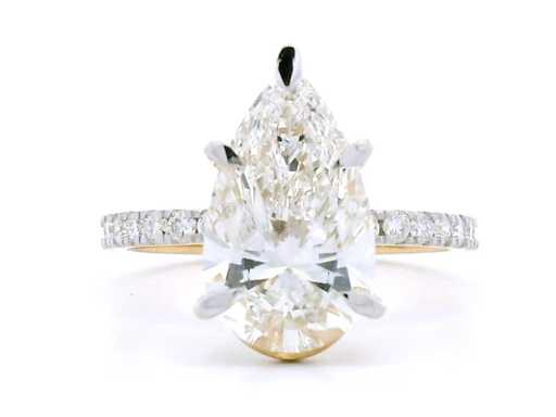 Inel din aur galben de 18 carate cu diamant de 3,42 ct