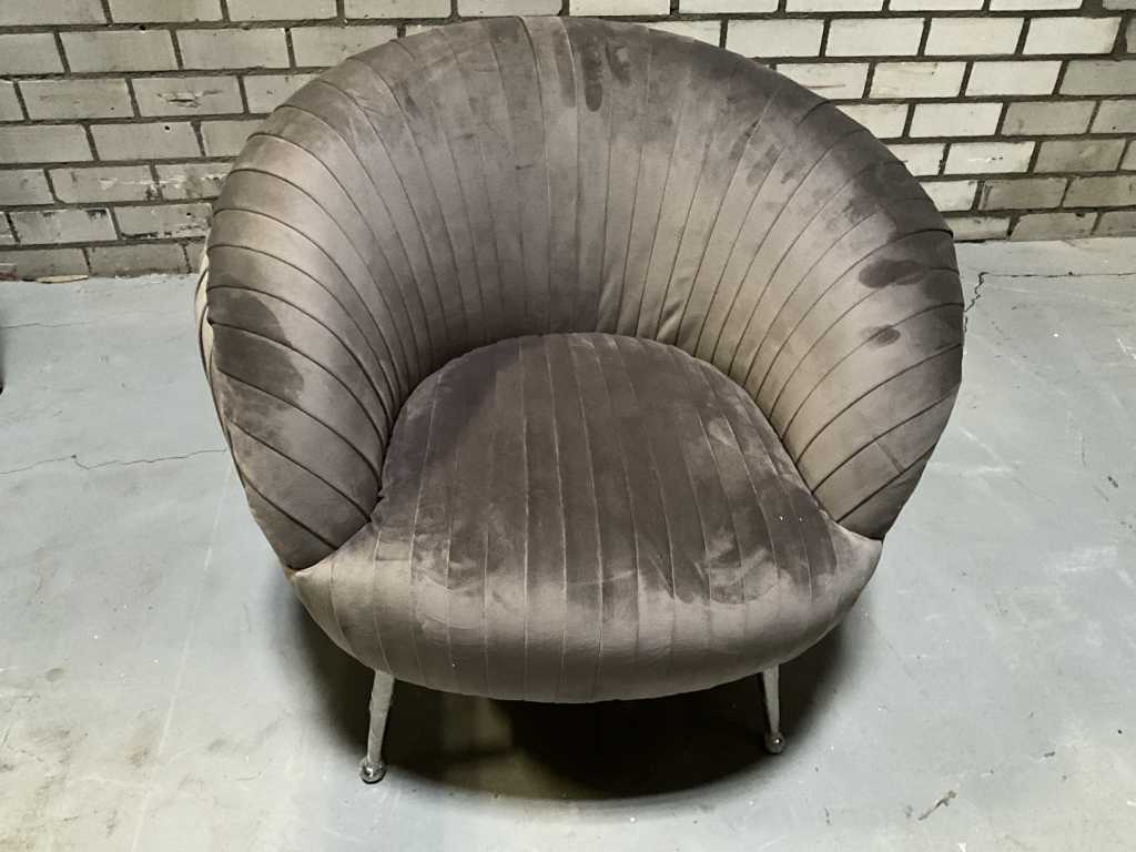 Richmond Avery stone velvet Fauteuil