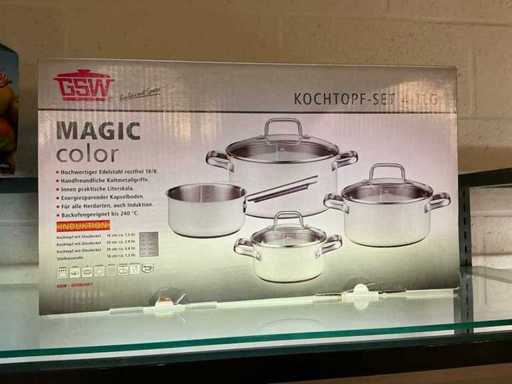 GSW Magic color 7-piece cooking pot set