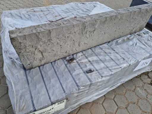 Plaza concrete coping stones (approx. 45 pieces) 