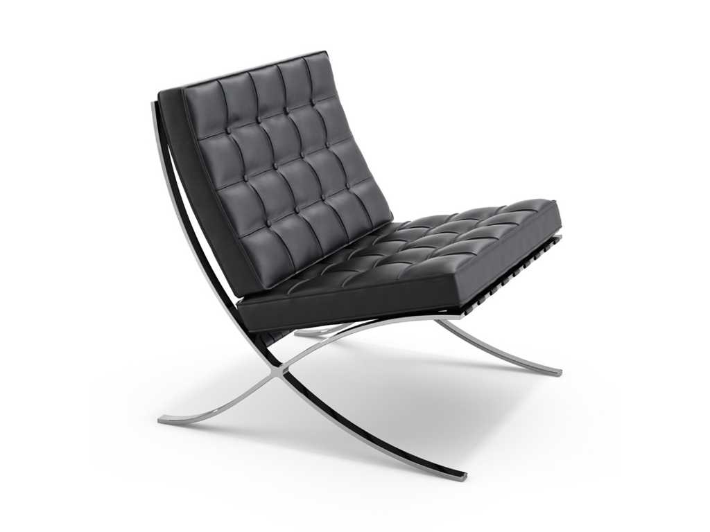 1x Design armchair black