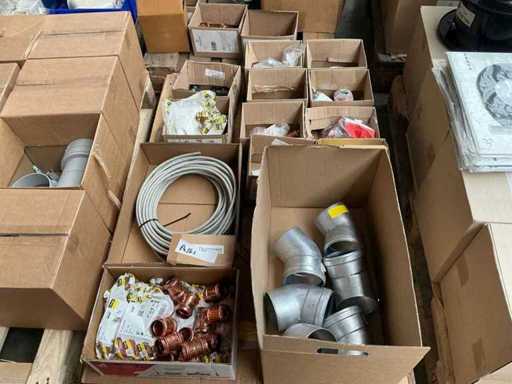 Batch of piping and ventilation components