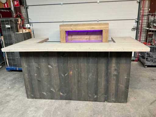 Scaffold Wood Bar Furniture + Backbar