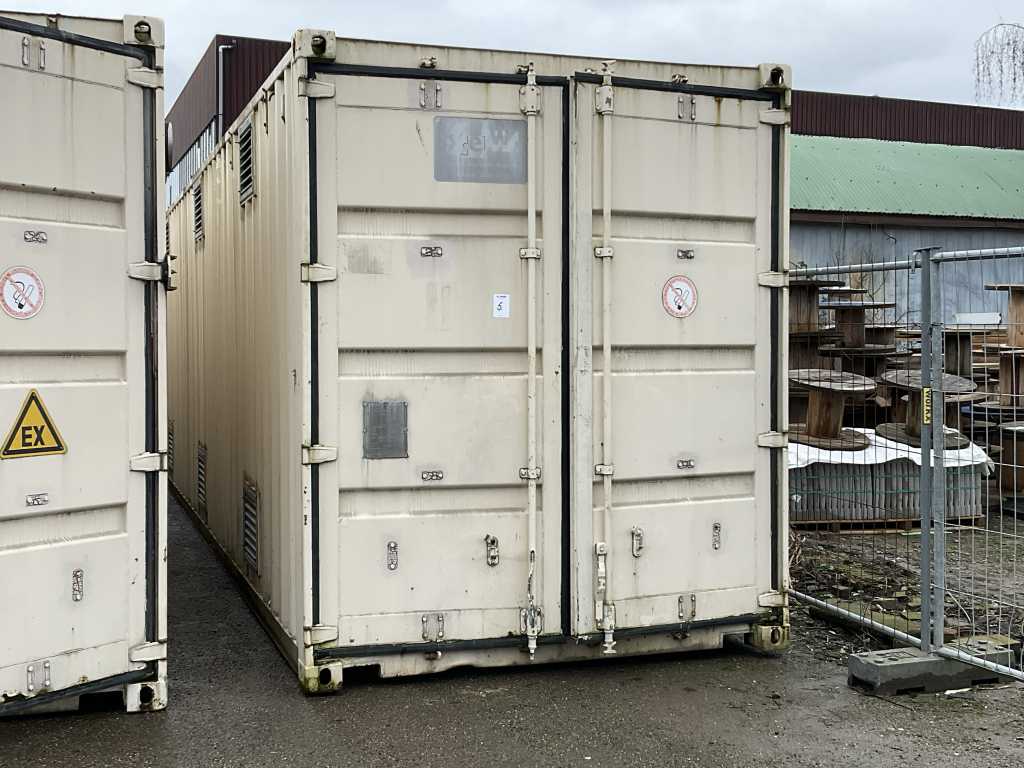 Shipping container with installation