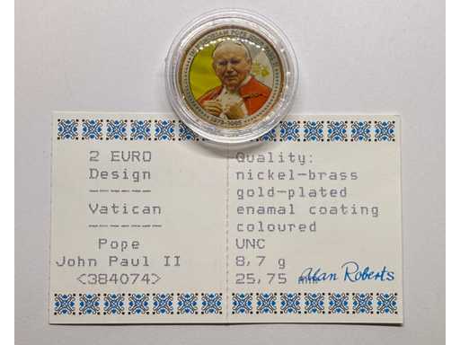 2 Euro Vatican Papa Ioan Paul al II-lea