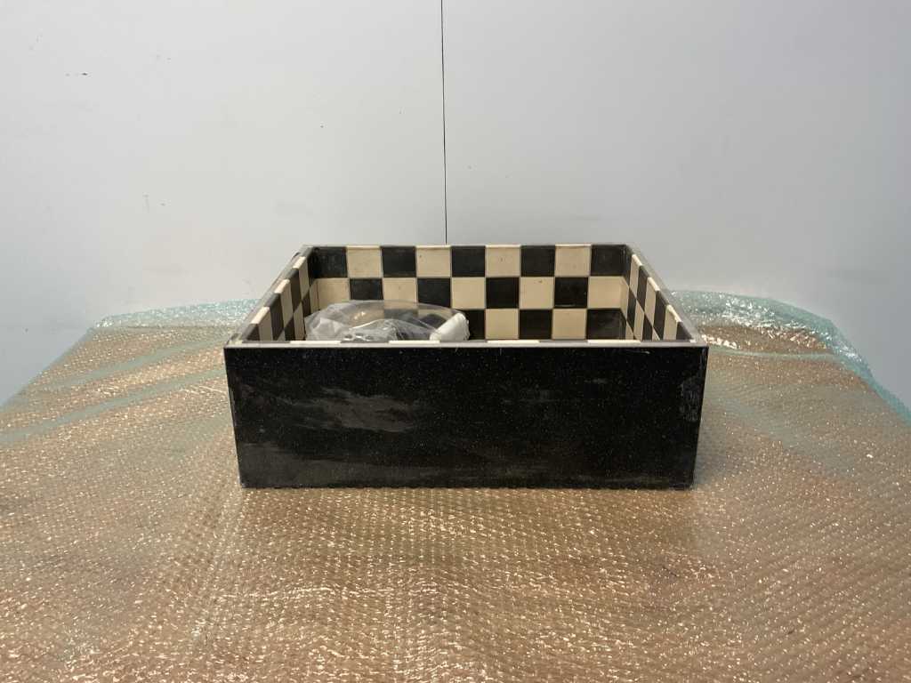 Évier Cube 1 bac composite noir 80x50x21cm