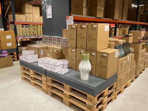 Lotto di palline e vasi in vetro