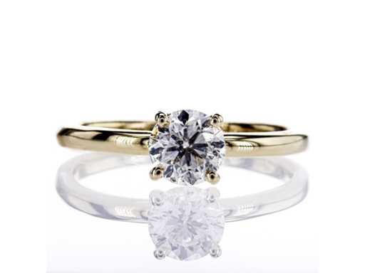 Luxus-Solitär-Ring aus natürlichem Diamant 0,98 Karat