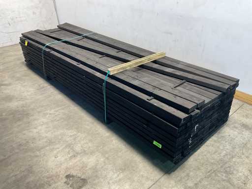 Gehobelter Zirbenbalken schwarz 400x12x4,5 cm (50x)