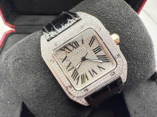 Cartier Santos 100 Medium | ICED Out Naturel Diamonds | 2025 