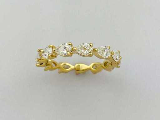  Pear-Cut Diamond Eternity Band 2.0 Cts Ring Inspired By Taylor Swift