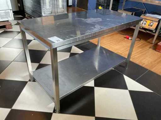 Stół roboczy ze stali nierdzewnej z podstołem