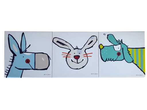 *NUOVO* Motivi di animali del set di barella Jako-O, immagini per bambini (100 set)