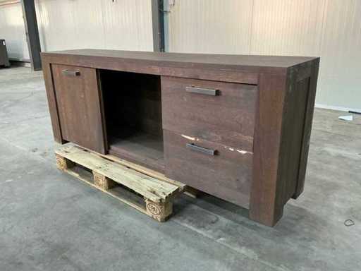 Dębowa szafka kredensowa 78x205x45cm