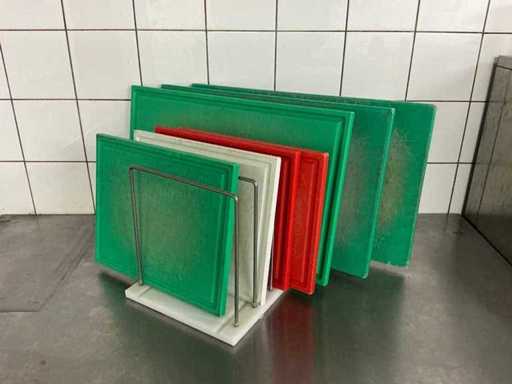 Cutting board with holder (7x)