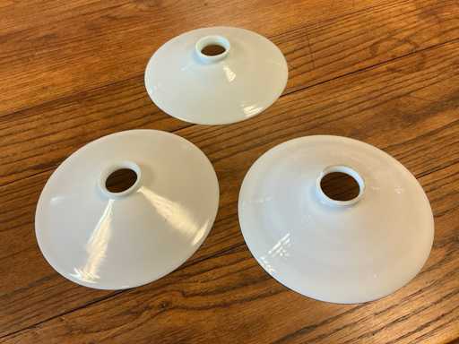 Lampenkap in melkglas (3x)