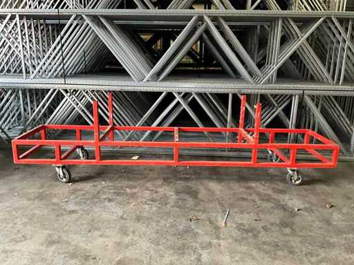 Carrello da trasporto con 4 ruote girevoli 400x85cm