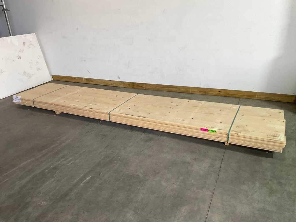 vuren plank 450x20x2.2 cm (40x)