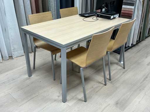 Canteen table with 4 chairs
