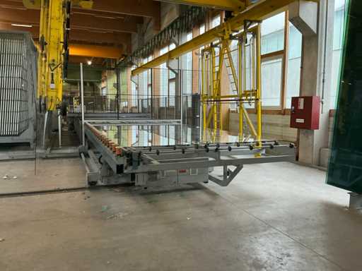 Tavolo inclinabile Lisec ATL 60/30 BF 2010 con trasmissione a rulli