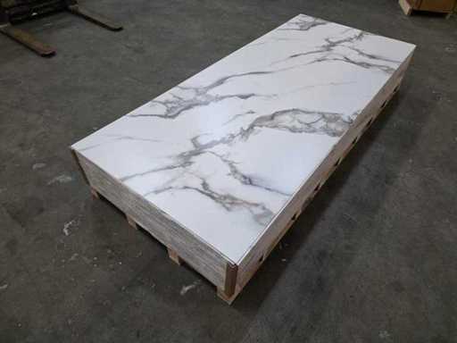 Pvc wit marmeren wandpaneel Mat (10x)