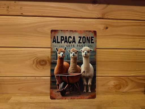 Metalen reclamebord 30x20cm