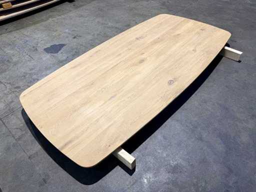 Blat oval din stejar danez, 220 cm.