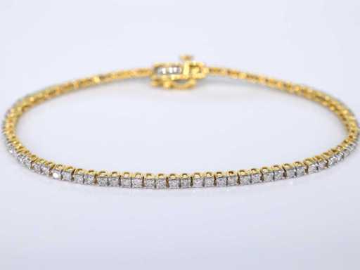 Gold tennis bracelet with diamonds 2.50 carat