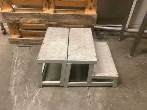 Double platform step stool
