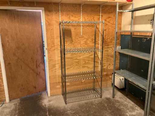 Chrome steel shelving
